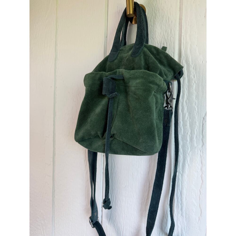 Free People Scout Slouchy Crossbody Bag, Green Suede - Picture 4 of 8